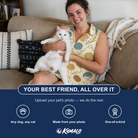 Friends in matching Women's Bobbin Bengals Custom Cat Face V-Neck Dress — a group gift photo