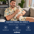 Friends in matching Men's Bobbin Bengals Custom Cat Face Shirt & Shorts Set — a group gift photo