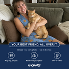 Friends in matching Women's Scuttle Sideshow Custom Cat Face V-Neck Dress — a group gift photo