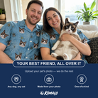 Friends in matching Women's Scuttle Sideshow Custom Cat Face Hawaiian Shirt — a group gift photo