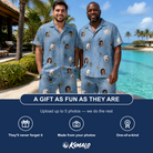 Friends in matching Men's Scuttle Sideshow Custom Face Shirt & Shorts Set — a group gift photo