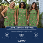Friends in matching Women's Chitin Chicanery Custom Face Tank Dress — a group gift photo