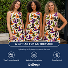 Friends in matching Women's Samhain Silhouettes Custom Face Tank Dress — a group gift photo
