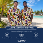 Friends in matching Men's Samhain Silhouettes Custom Face Shirt & Shorts Set — a group gift photo