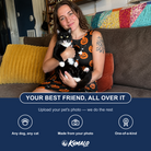 Friends in matching Women's Frightlight Fancies Custom Cat Face Tank Dress — a group gift photo