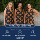 Friends in matching Women's Frightlight Fancies Custom Face V-Neck Dress — a group gift photo