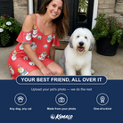Friends in matching Women's Polar Pantomime Custom Dog Face Off-Shoulder Dress — a group gift photo