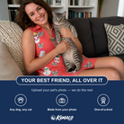 Friends in matching Women's Polar Pantomime Custom Cat Face V-Neck Dress — a group gift photo
