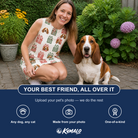 Friends in matching Women's Bowtiful Bundles Custom Dog Face Tank Dress — a group gift photo