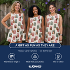 Friends in matching Women's Bowtiful Bundles Custom Face Tank Dress — a group gift photo