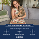 Friends in matching Women's Bowtiful Bundles Custom Cat Face V-Neck Dress — a group gift photo