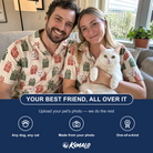 Friends in matching Women's Bowtiful Bundles Custom Cat Face Hawaiian Shirt — a group gift photo