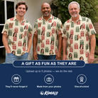 Friends in matching Men's Bowtiful Bundles Custom Face Polo Shirt — a group gift photo