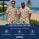 Friends in matching Men's Bowtiful Bundles Custom Face Shirt & Shorts Set — a group gift photo