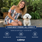 Friends in matching Women's Christmas Cuffs Custom Dog Face Off-Shoulder Dress — a group gift photo