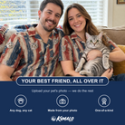 Friends in matching Women's Christmas Cuffs Custom Cat Face Hawaiian Shirt — a group gift photo