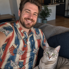 Selfie with the pet whose face is printed all over this Men's Christmas Cuffs Custom Cat Face Polo Shirt