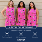 Friends in matching Women's Astro Applause Custom Face Tank Dress — a group gift photo