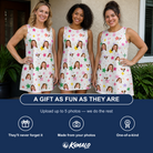 Friends in matching Women's Confetti Comets Custom Face Tank Dress — a group gift photo