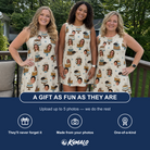Friends in matching Women's Frosting Fanfare Custom Face Tank Dress — a group gift photo