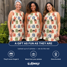 Friends in matching Women's Cheery Crates Custom Face Tank Dress — a group gift photo