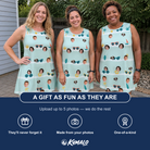 Friends in matching Women's Lens Liaisons Custom Face Tank Dress — a group gift photo
