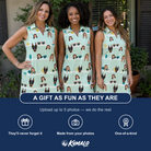 Friends in matching Women's Lens Liaisons Custom Face V-Neck Dress — a group gift photo