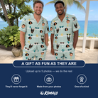Friends in matching Men's Lens Liaisons Custom Face Shirt & Shorts Set — a group gift photo