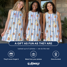 Friends in matching Women's Bottle Belles Custom Face Tank Dress — a group gift photo