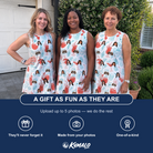 Friends in matching Women's Engaged Elixirs Custom Face Tank Dress — a group gift photo