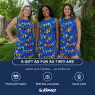 Friends in matching Women's Tipsy Tassels Custom Face Tank Dress — a group gift photo