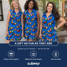 Friends in matching Women's Tipsy Tassels Custom Face V-Neck Dress — a group gift photo