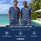 Friends in matching Men's Tipsy Tassels Custom Face Shirt & Shorts Set — a group gift photo