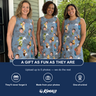 Friends in matching Women's Agave Affair Custom Face Tank Dress — a group gift photo