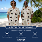Friends in matching Men's Brilliant Bachelorette Custom Face Shirt & Shorts Set — a group gift photo