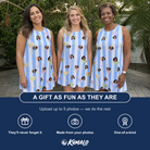 Friends in matching Women's Clink Wink Custom Face Tank Dress — a group gift photo