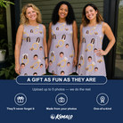 Friends in matching Women's Diamond Dares Custom Face Tank Dress — a group gift photo