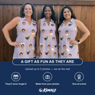 Friends in matching Women's Diamond Dares Custom Face V-Neck Dress — a group gift photo