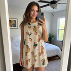 Real-life photo of someone wearing Women's Mango Matrimony Custom Face Tank Dress — custom faces printed all-over