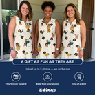 Friends in matching Women's Mango Matrimony Custom Face V-Neck Dress — a group gift photo