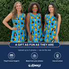 Friends in matching Women's Exotic Excursion Custom Face Tank Dress — a group gift photo