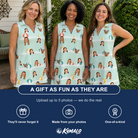 Friends in matching Women's Beach Ballad Custom Face V-Neck Dress — a group gift photo