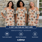 Friends in matching Women's Sole Mates Custom Face Off-Shoulder Dress — a group gift photo