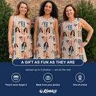Friends in matching Women's Sole Mates Custom Face Tank Dress — a group gift photo