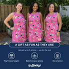 Friends in matching Women's Sunbound Siblings Custom Face Tank Dress — a group gift photo