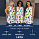 Friends in matching Women's Poolside Pips Custom Face Tank Dress — a group gift photo