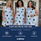 Friends in matching Women's Family Floaties Custom Face Tank Dress — a group gift photo