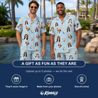Friends in matching Men's Family Floaties Custom Face Shirt & Shorts Set — a group gift photo