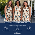 Friends in matching Women's Sovereign Sizzle Custom Face V-Neck Dress — a group gift photo