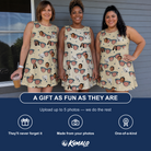 Friends in matching Women's Indie Optics Custom Face Tank Dress — a group gift photo